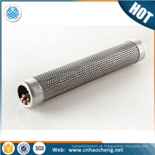 Durable stainless steel perforated smoke tube for outdoor barbecue